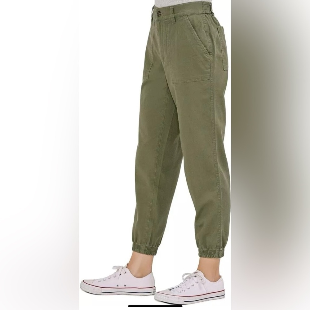 Gap Ladies Twill Jogger Size Small Four Leaf Clover - Picture 3 of 10